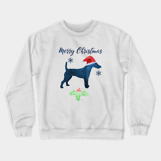 Christmas Fox Terrier Dog Crewneck Sweatshirt by TheJollyMarten